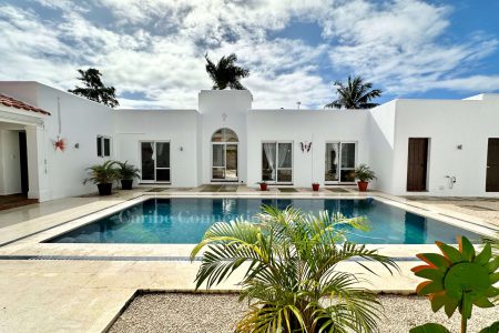 Mediterranean style villa in beachfront gated community